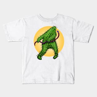 Funny Cactus with a Snake Kids T-Shirt